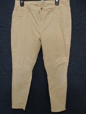 1946 Denim Brand Contemporary Straight Leg Cotton Blend Ivory Colored Jeans 16